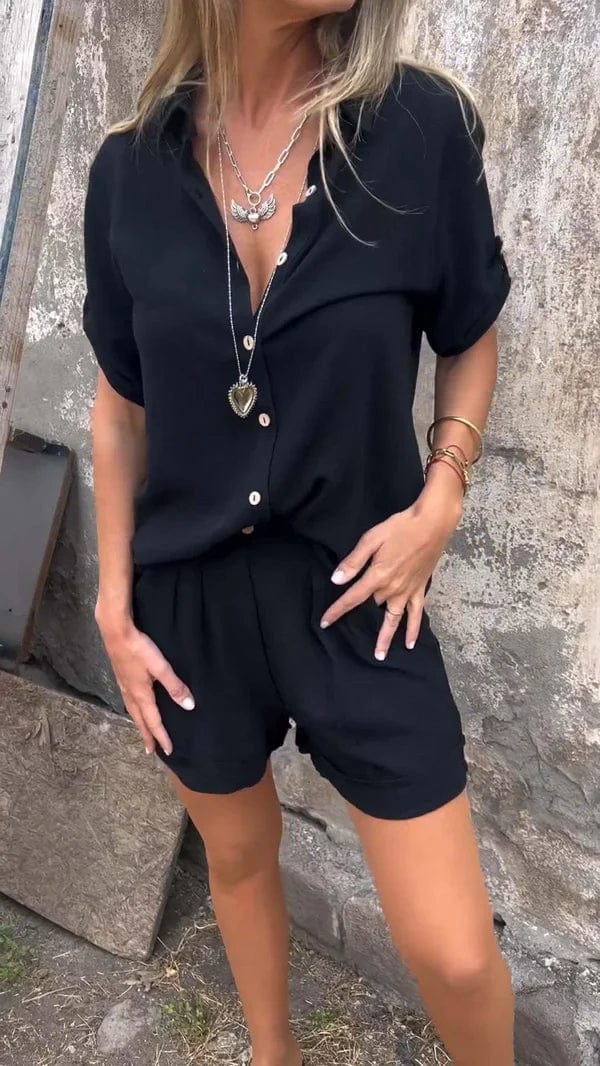 Pauline|Zweiterleiler aus Bluse + Shorts